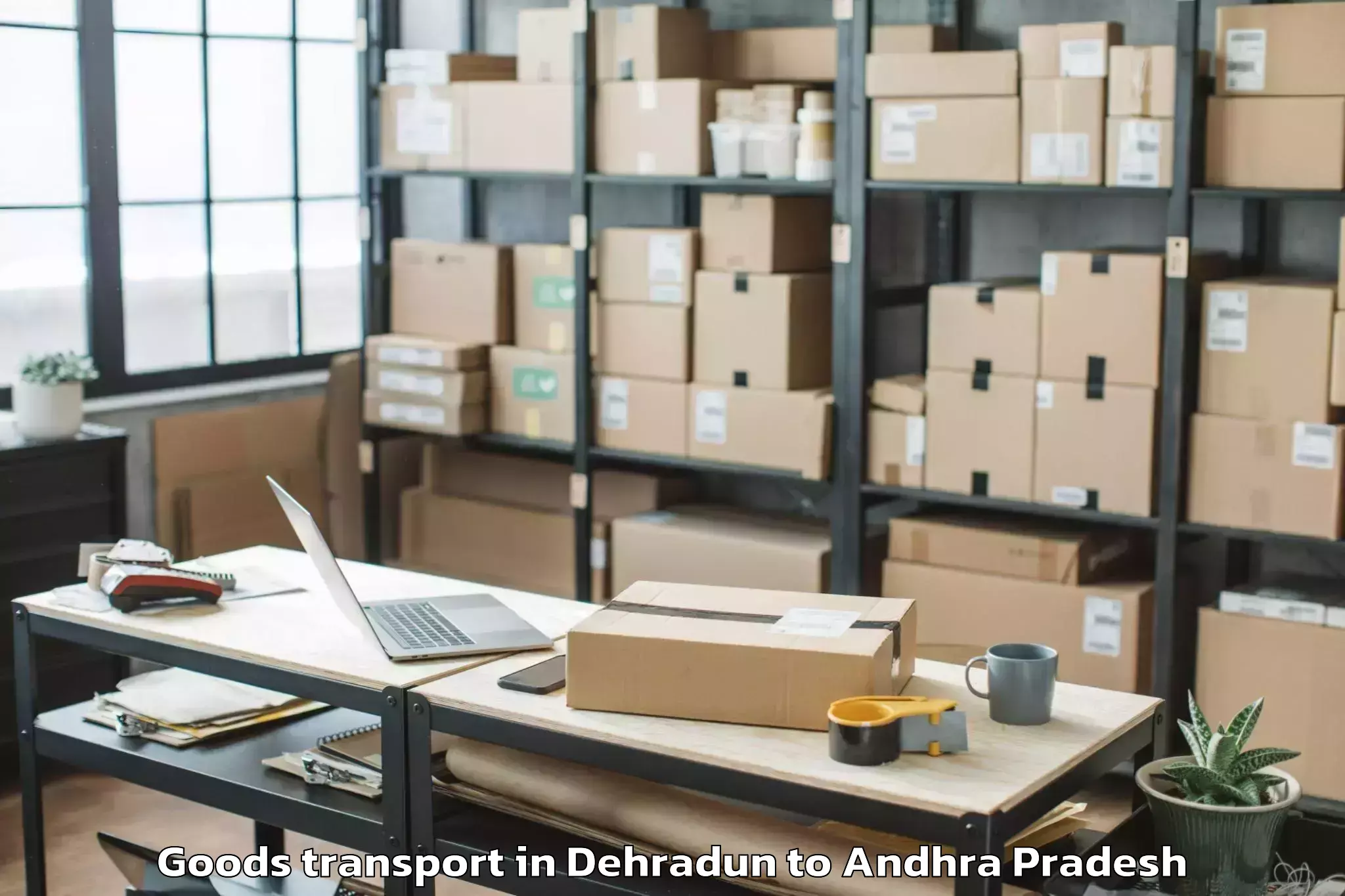 Book Your Dehradun to Peapully Goods Transport Today